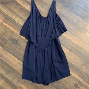 Navy blue romper with pockets